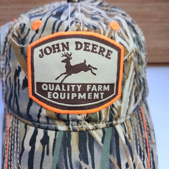 John Deere Camouflage Hat Cap Farm Equipment One Size Snapback Hunting New - Picture 3 of 12